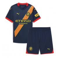 Echipament fotbal Girona Tricou Deplasare 2024-25 pentru copii maneca scurta (+ Pantaloni scurti)